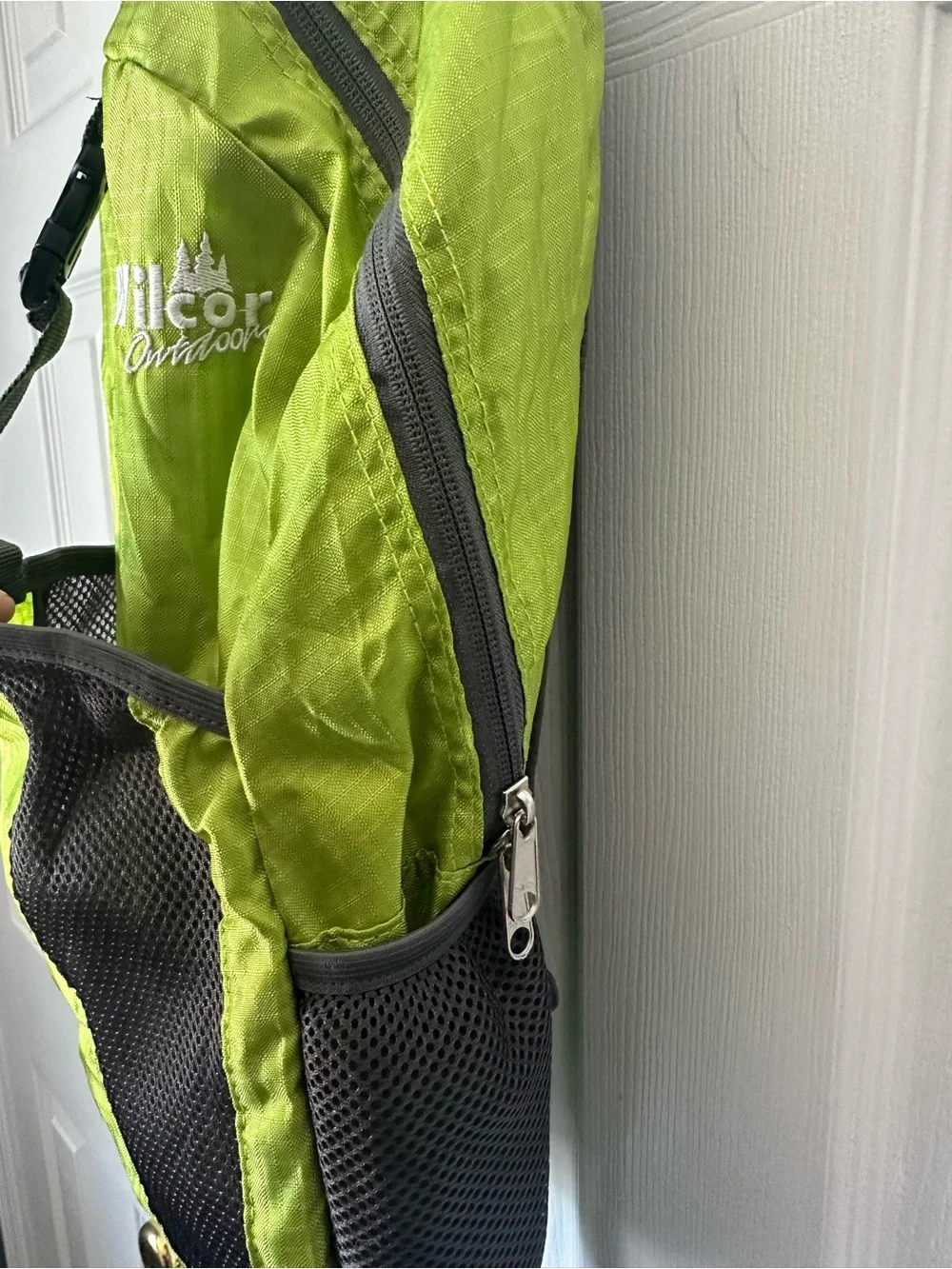 Wilcor Outdoors Packable Lightweight Daypack Backpack in Lime Green & Grey